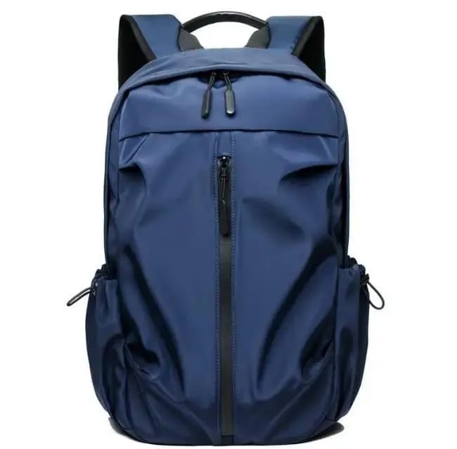 Premium Waterproof Nylon Casual Backpack – Minimalist Unisex Travel & School Shoulder Bag for Boys, Girls & College Students - Black